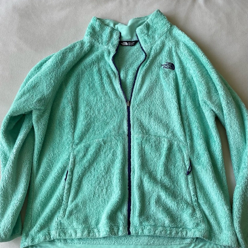 The North Face Green Teddy Jacket Plush Full-Zip